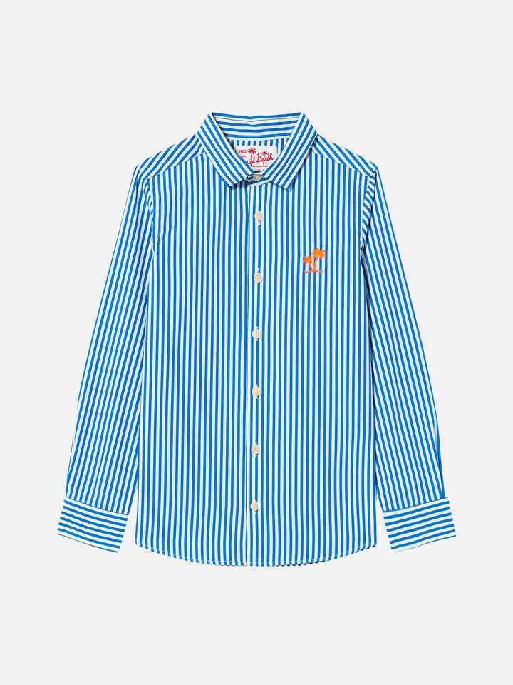 Striped cotton kid shirt Agnes - MC2 Saint Barth