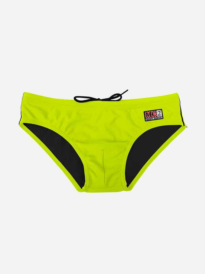 Boy fluo yellow fluo swim briefs - MC2 Saint Barth