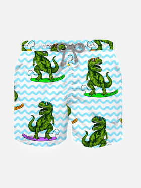 Boy classic swim shorts with dinosaur print - MC2 Saint Barth