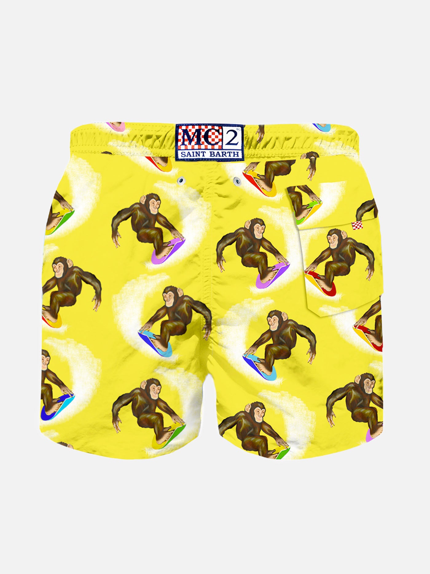Boy classic swim shorts with monkey print - MC2 Saint Barth