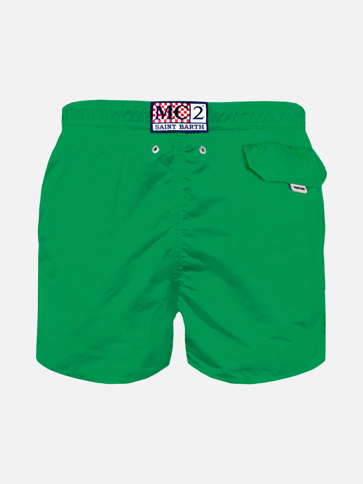 Boy green swim shorts | PANTONE® SPECIAL EDITION - MC2 Saint Barth