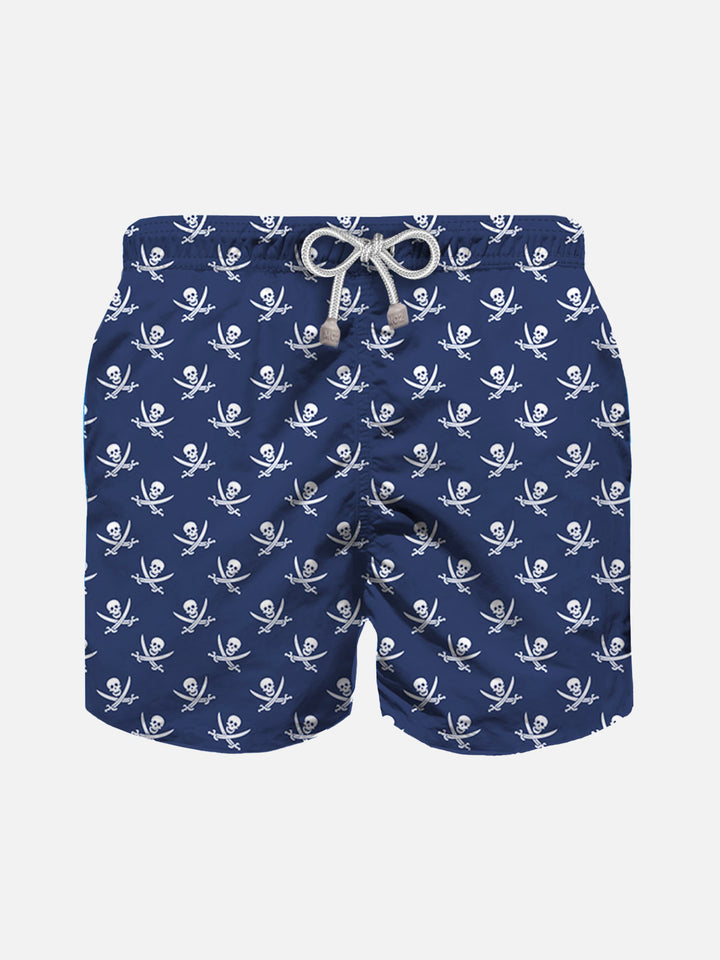 Boy swim shorts with Pirate Skulls print - MC2 Saint Barth