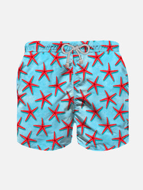 Red seastars boy's swim shorts - MC2 Saint Barth