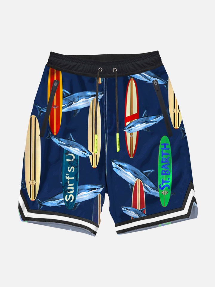 Surfboard print boy swim shorts - MC2 Saint Barth
