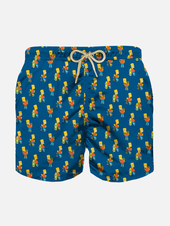 Boy light fabric swim shorts with skater Bart print | THE SIMPSONS SPECIAL EDITION - MC2 Saint Barth