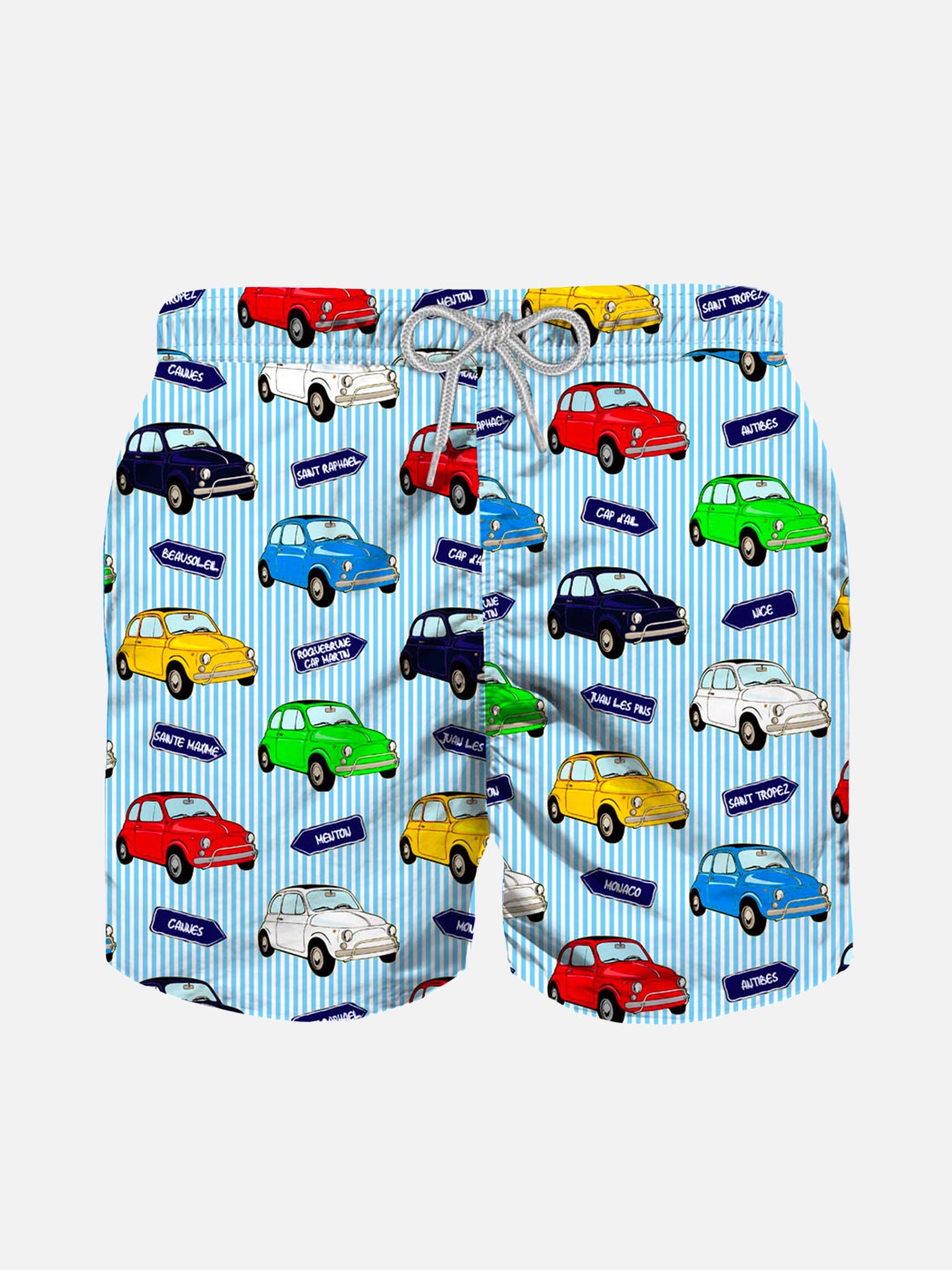Boy swim shorts with car print |FIAT© 500 - MC2 Saint Barth
