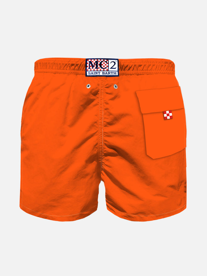 Boy swim shorts with My dad is cool embroidery - MC2 Saint Barth