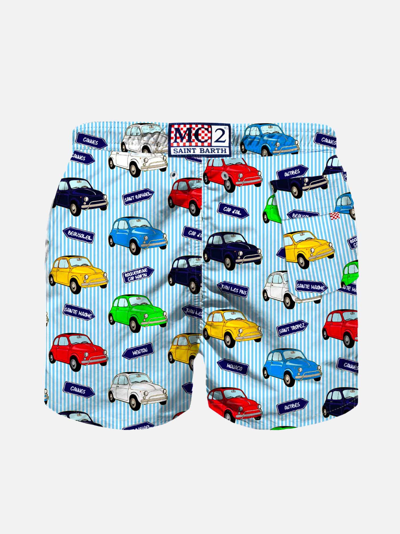 Boy swim shorts with car print |FIAT© 500 - MC2 Saint Barth