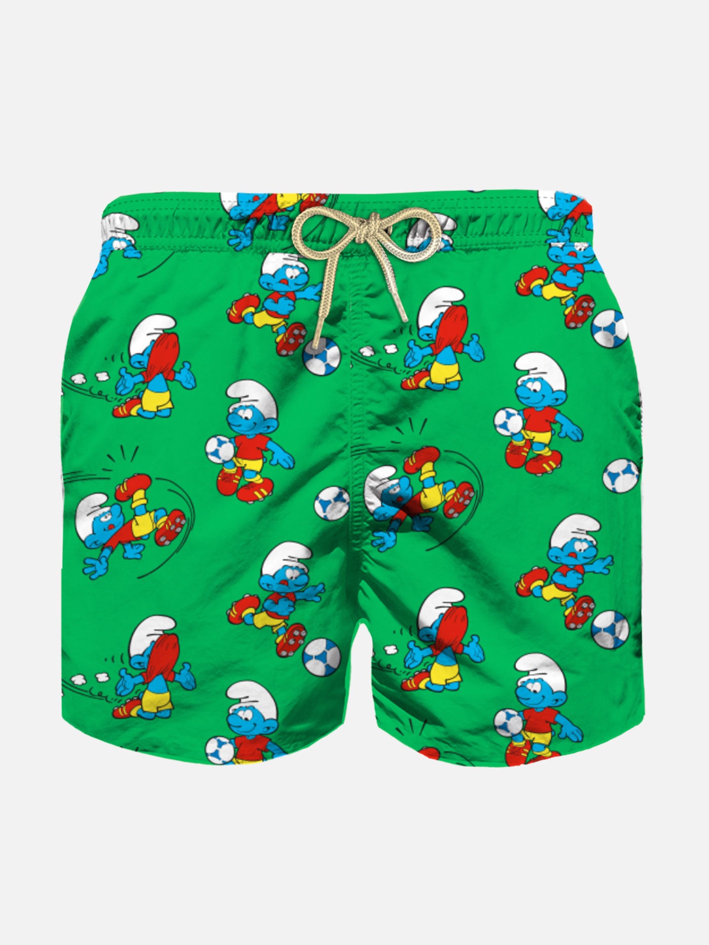 Boy swim shorts with soccer Smurf print | THE SMURFS SPECIAL EDITION - MC2 Saint Barth