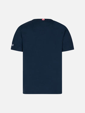 Boy cotton t-shirt with shark printed pocket - MC2 Saint Barth