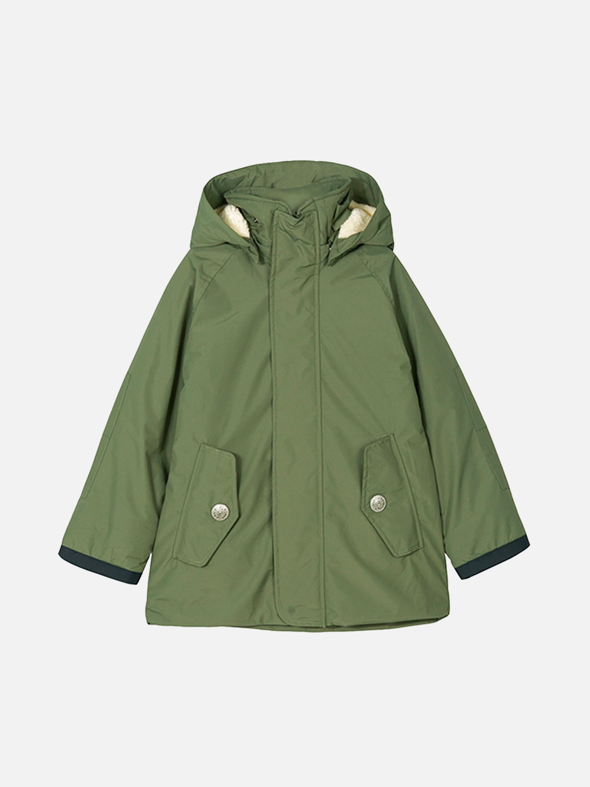 Boy hooded military green parka jacket Voyager Jr - MC2 Saint Barth