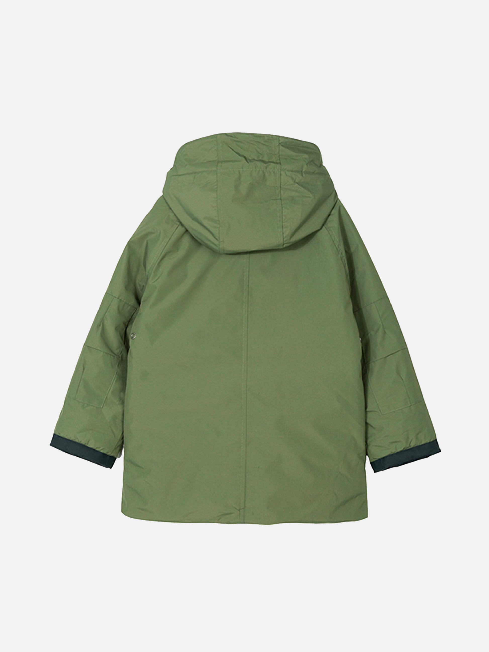 Boy hooded military green parka jacket Voyager Jr - MC2 Saint Barth