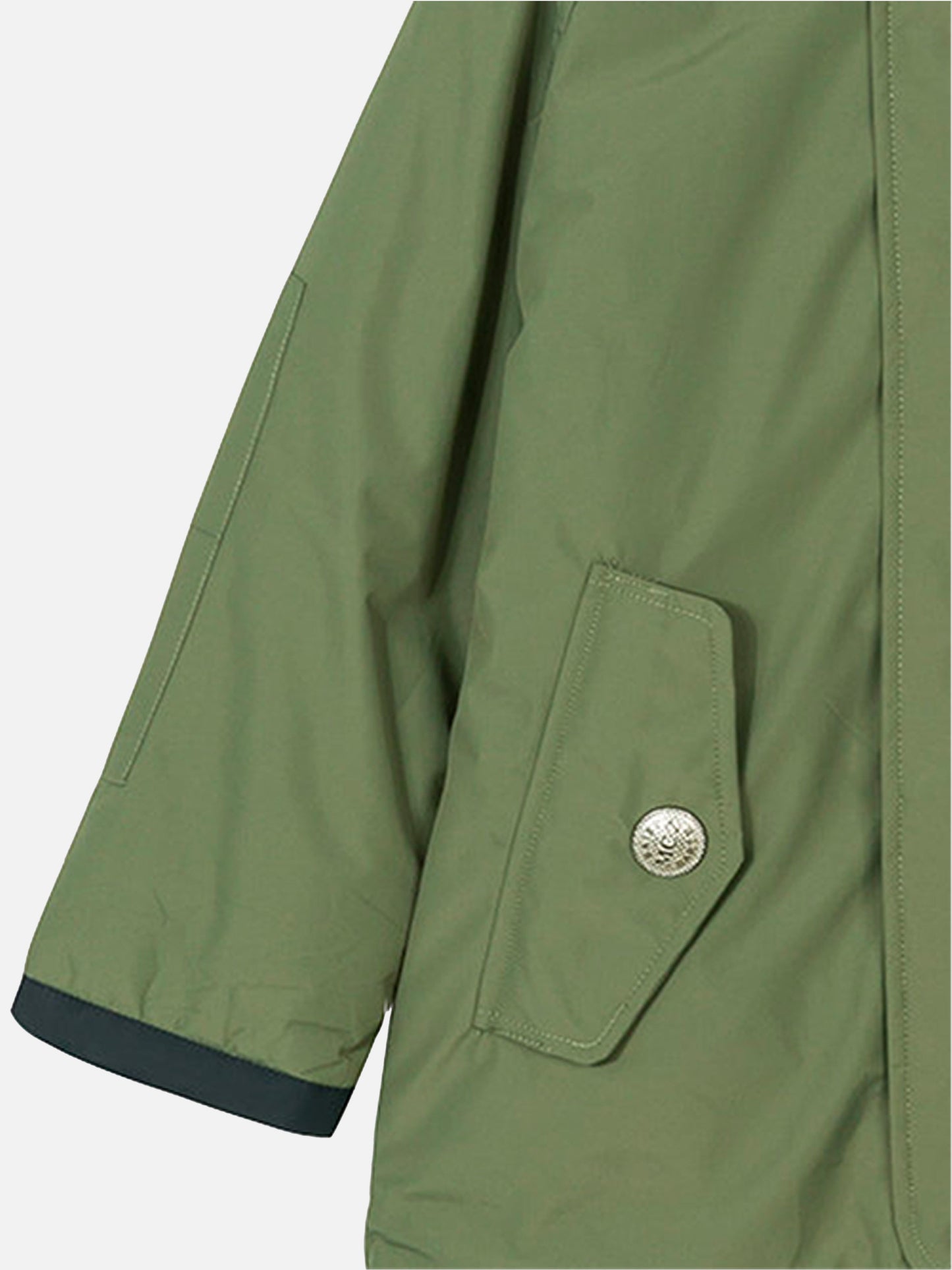 Boy hooded military green parka jacket Voyager Jr - MC2 Saint Barth