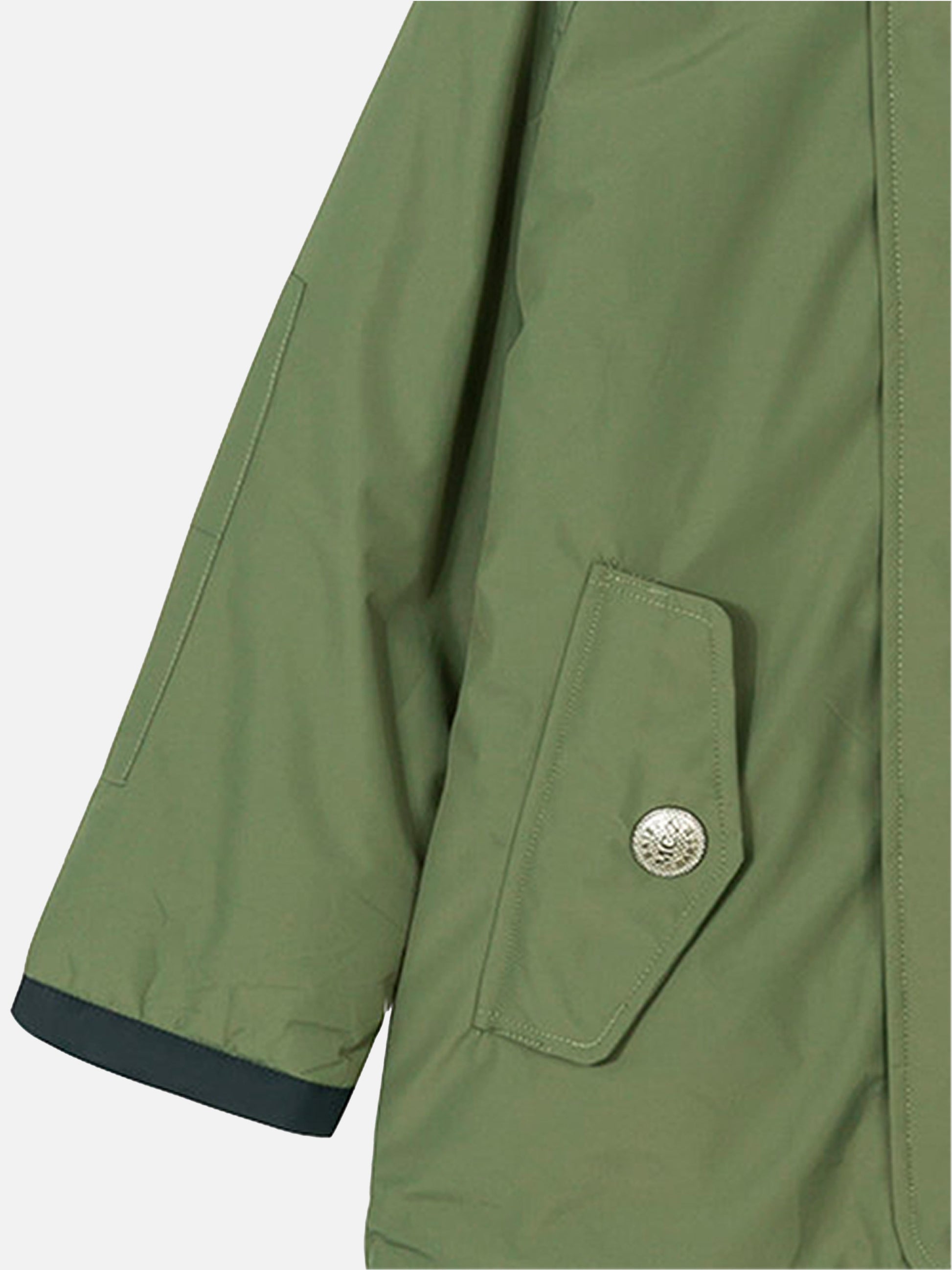 Boy hooded military green parka jacket Voyager Jr - MC2 Saint Barth