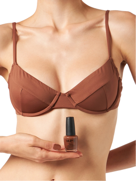 Woman brown underwired bralette bikini - MC2 Saint Barth