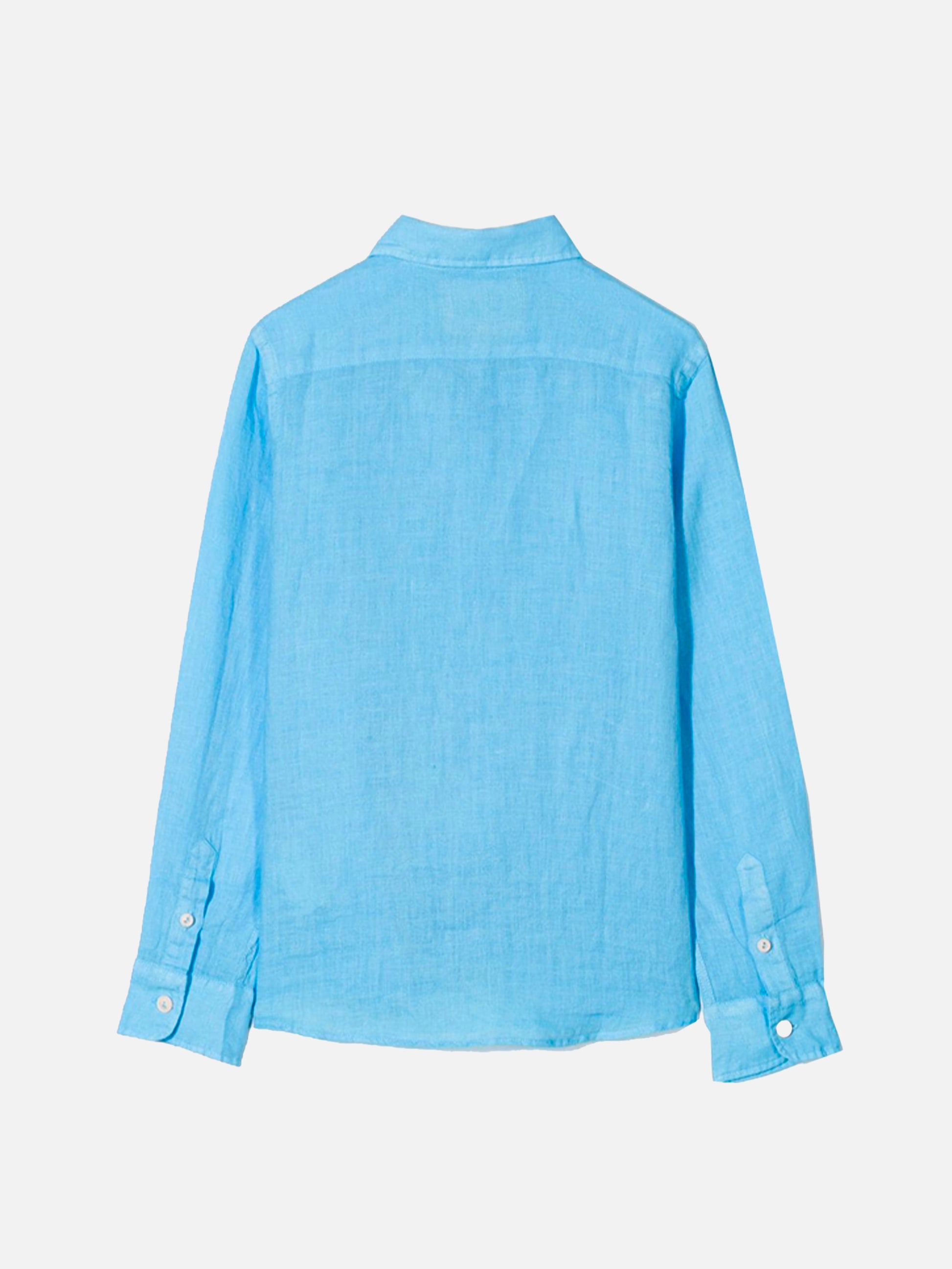 Light blue Linen shirt Boy - MC2 Saint Barth