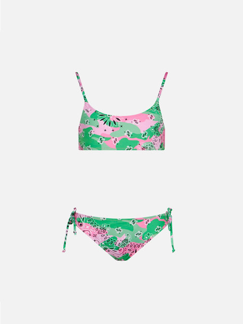 Girl bralette bikini with camouflage print - MC2 Saint Barth