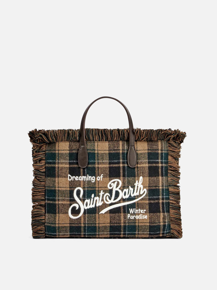 Colette handbag with tartan print