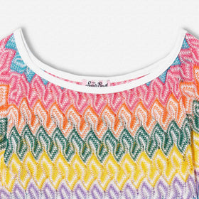 Girls Knit Dress Chevron - MC2 Saint Barth