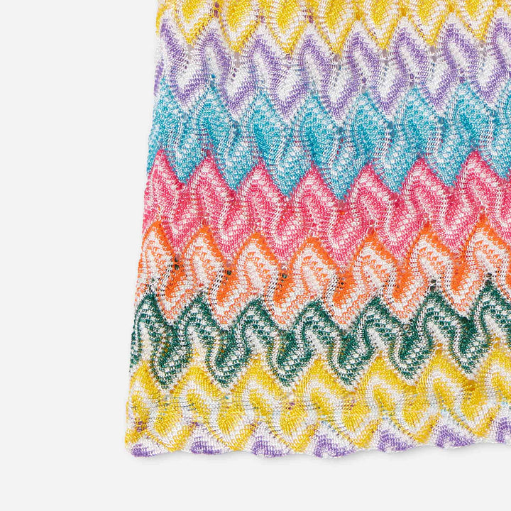 Girls Knit Dress Chevron - MC2 Saint Barth