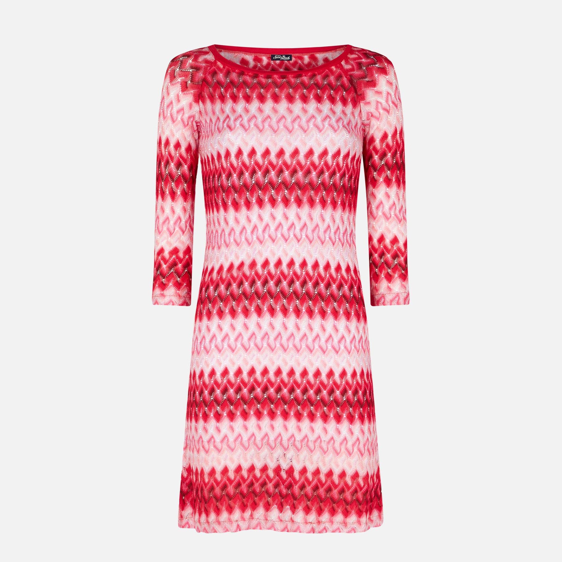 Multicolor red knitted mini dress - MC2 Saint Barth