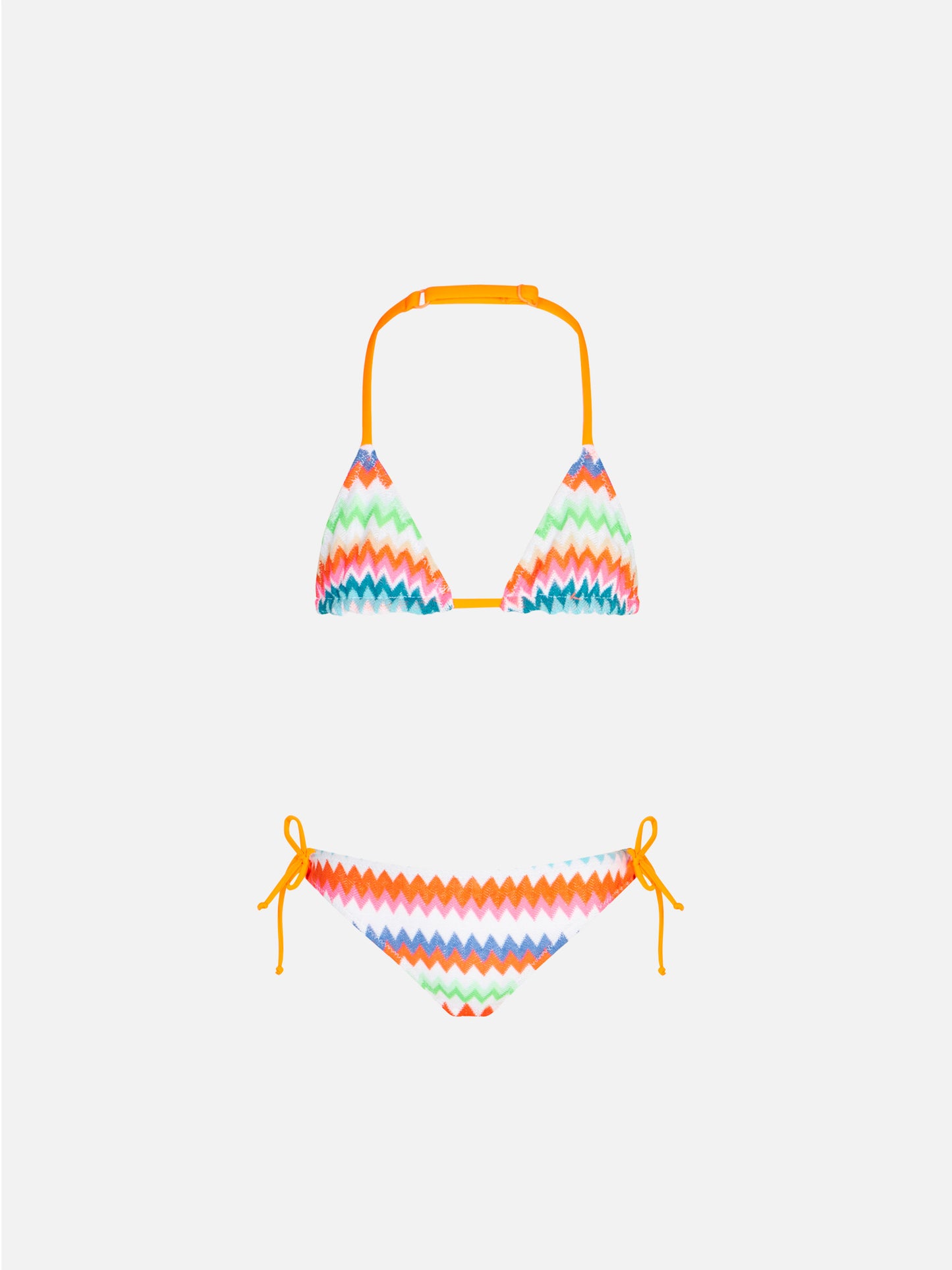 Girl triangle bikini with multicolor pattern - MC2 Saint Barth