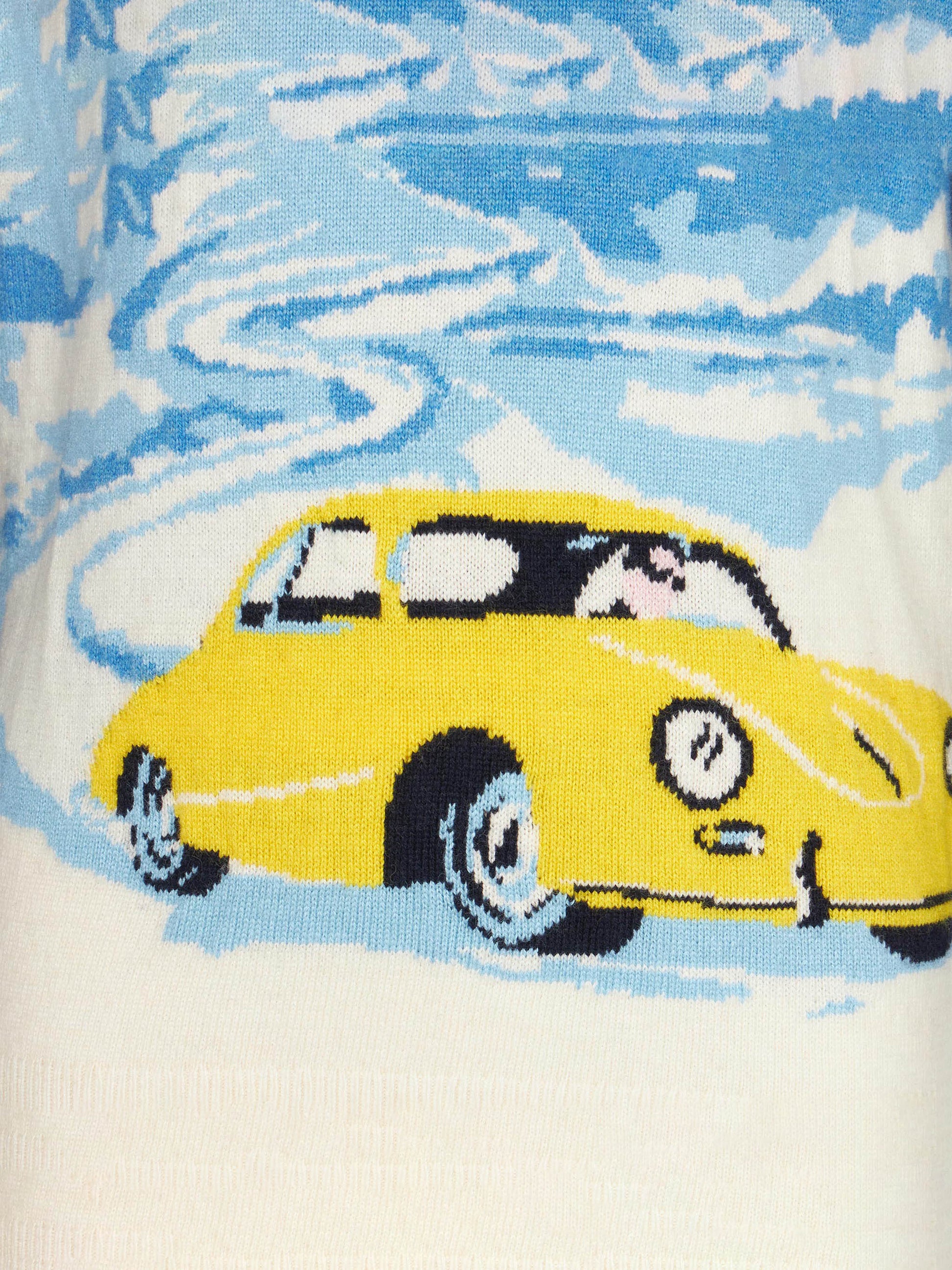 Boy navy blue sweater with Cortina jacquard - MC2 Saint Barth