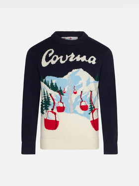 Boy sweater with Courmayeur jacquard - MC2 Saint Barth