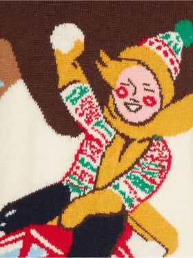 Boy sweater with Cortina postcard print - MC2 Saint Barth