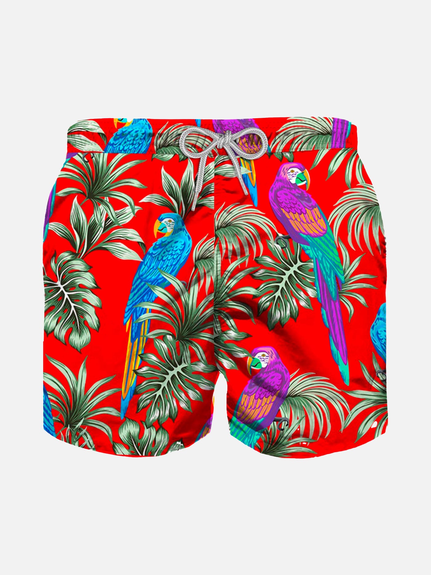 Boy light fabric swim shorts with parrots print - MC2 Saint Barth
