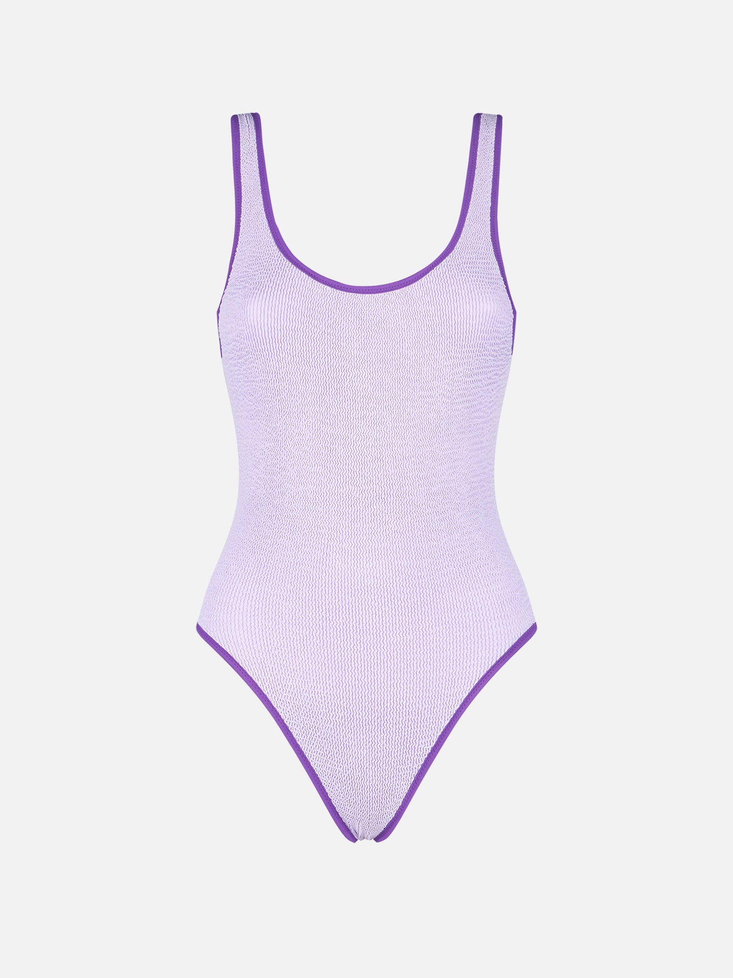 Woman lilac crinkle one piece swimsuit | MELISSA SATTA SPECIAL EDITION - MC2 Saint Barth