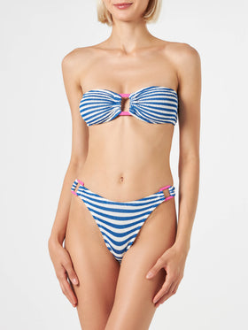 Crinkle Bandeau-Bikini für Damen 