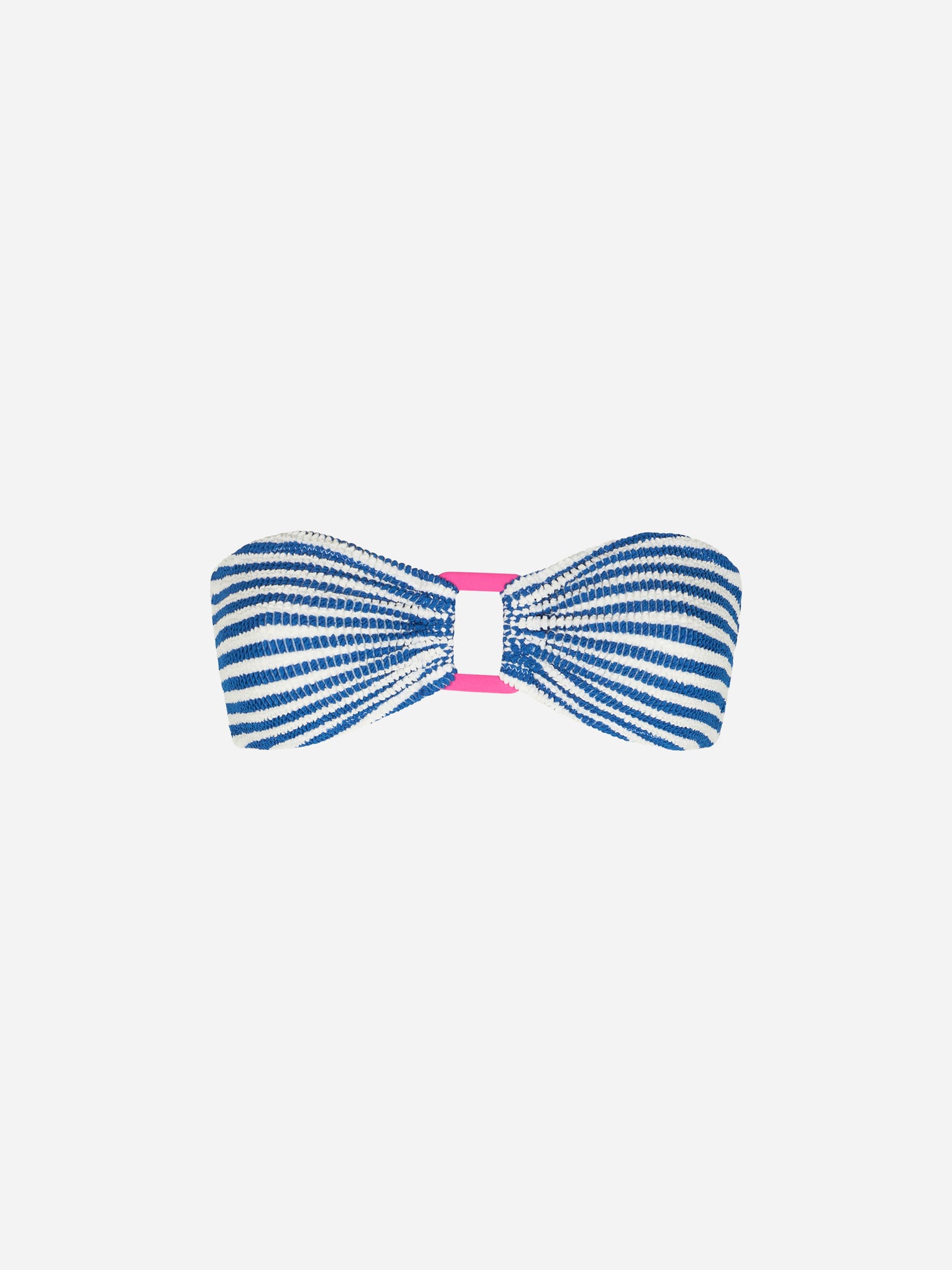 Maillot de bain femme avec haut bandeau rayé en tissu crinkle 