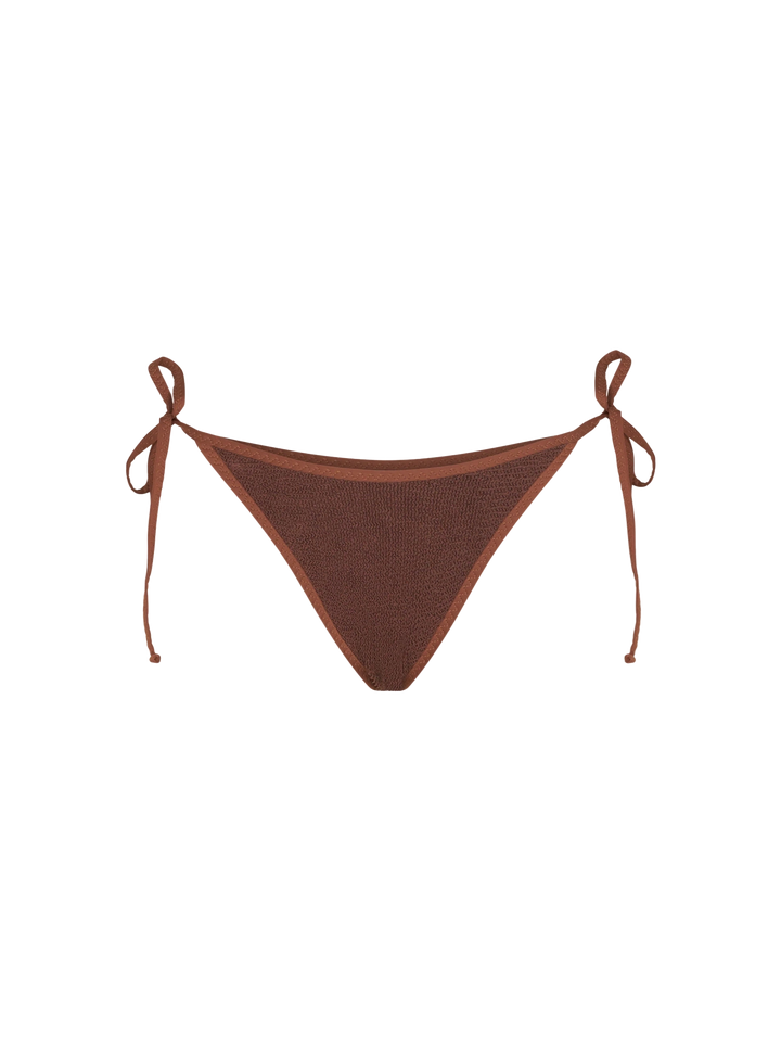 Woman crinkle brown swim briefs - MC2 Saint Barth