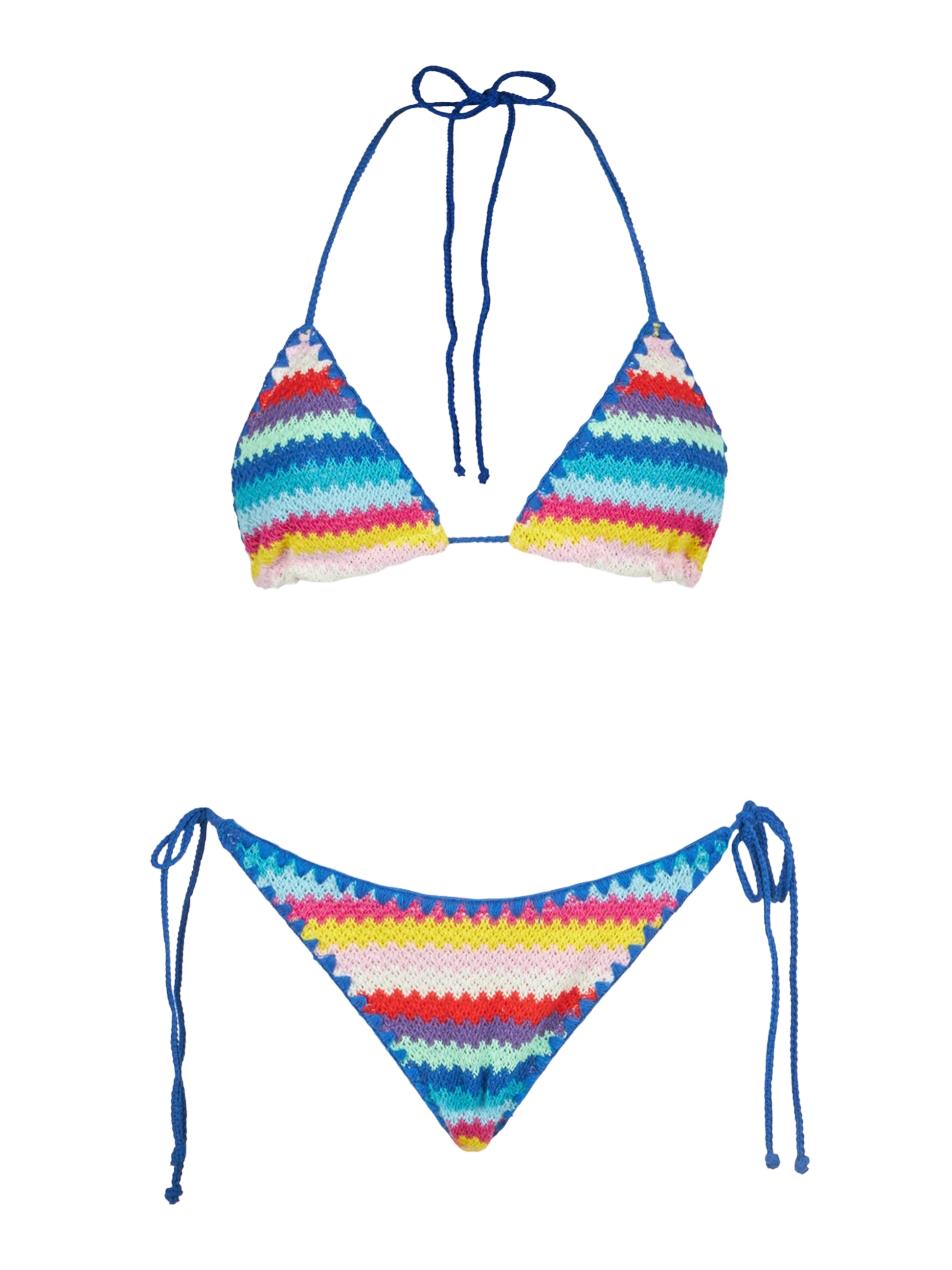 Woman striped crochet triangle bikini - MC2 Saint Barth