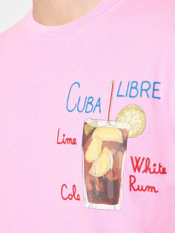 Herren-T-Shirt aus Baumwolle mit Cuba Libre-Stickerei