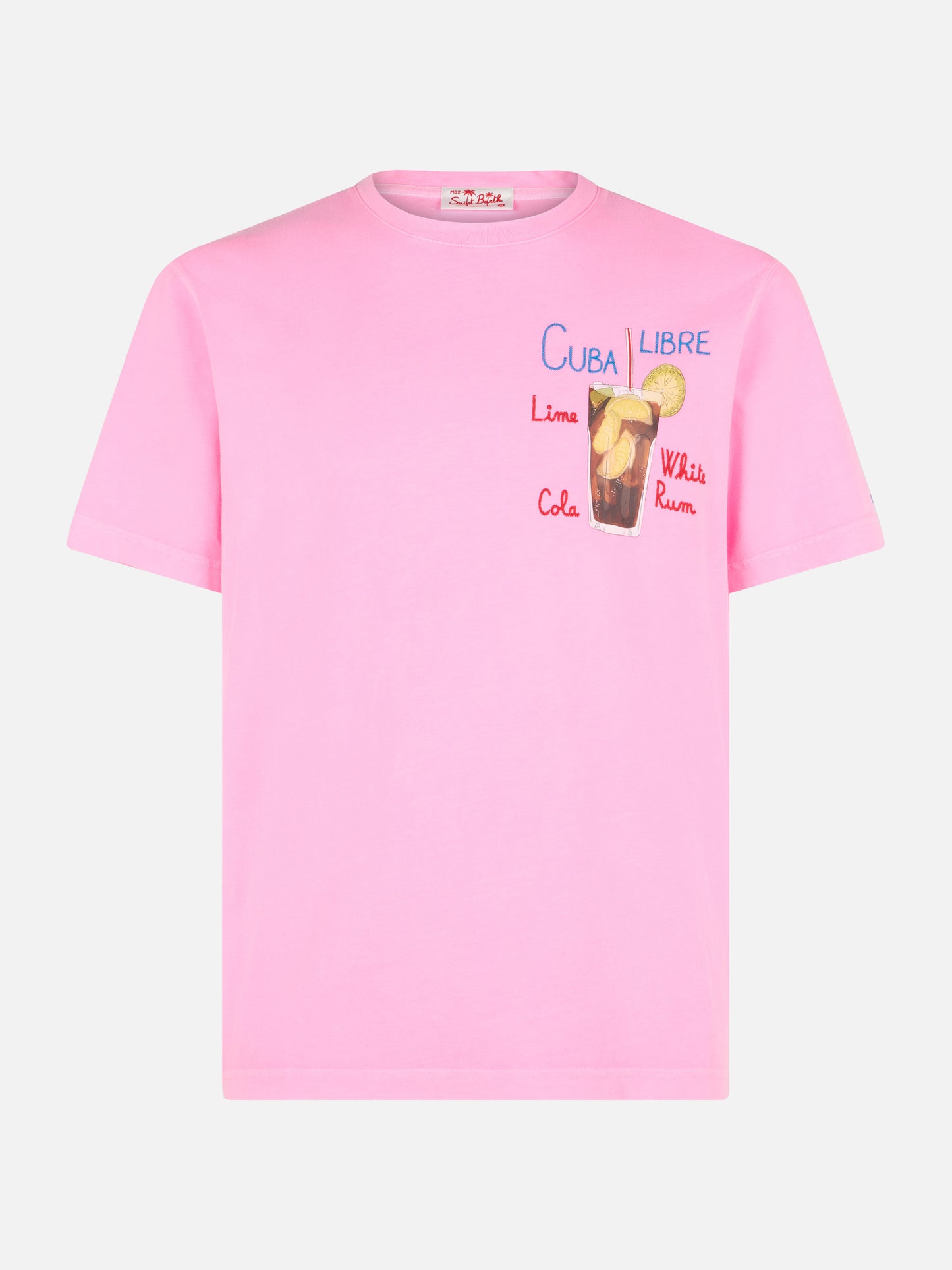 Herren-T-Shirt aus Baumwolle mit Cuba Libre-Stickerei