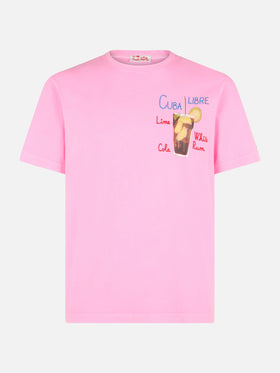 Herren-T-Shirt aus Baumwolle mit Cuba Libre-Stickerei
