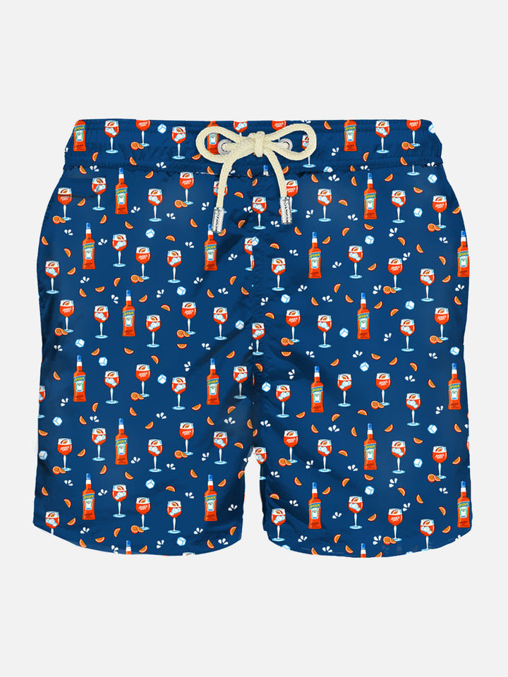 Costume da bagno da uomo in tessuto leggero con stampa Spritz | EDIZIONE SPECIALE APEROL