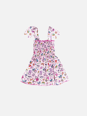 Cotton dress Lola with rainbow print - MC2 Saint Barth
