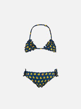 Girl triangle bikini with print - MC2 Saint Barth