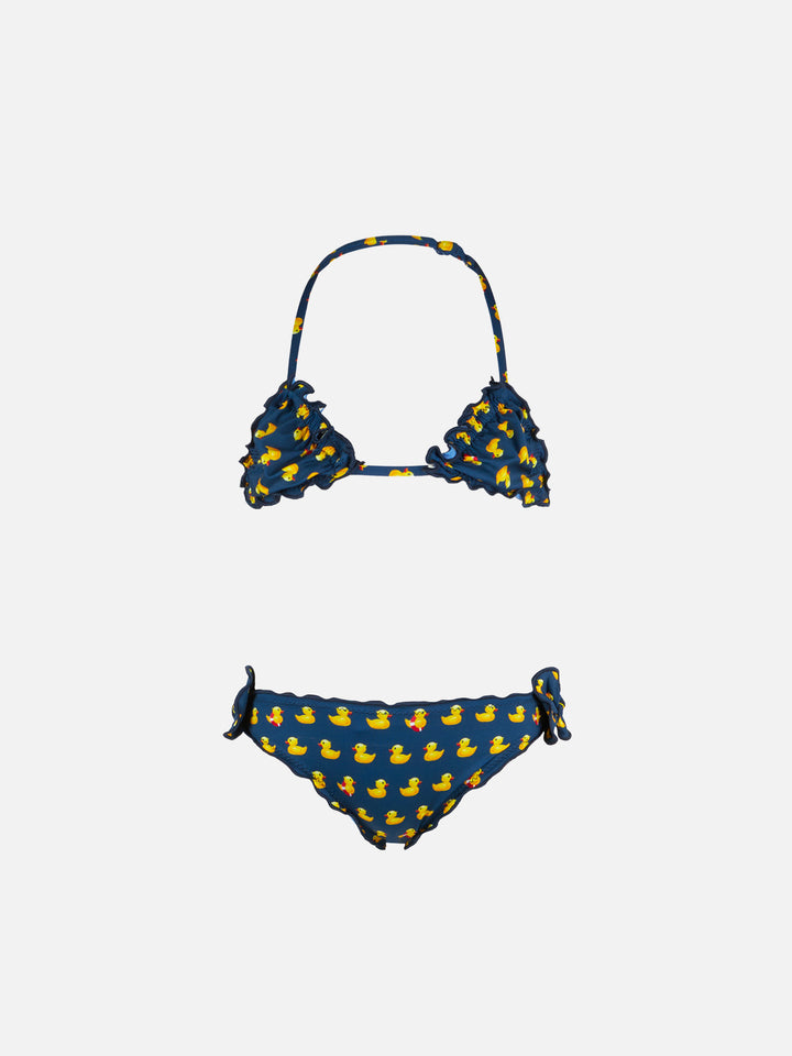 Girl triangle bikini with print - MC2 Saint Barth