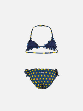 Girl triangle bikini with print - MC2 Saint Barth