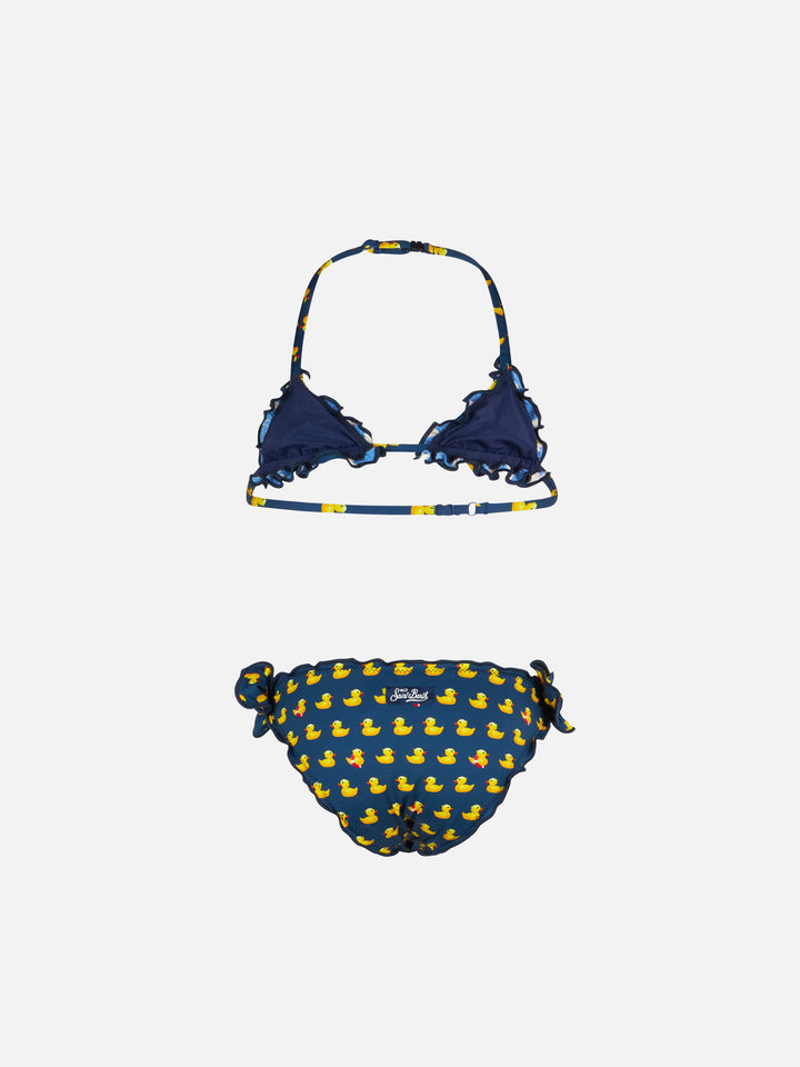 Girl triangle bikini with print - MC2 Saint Barth