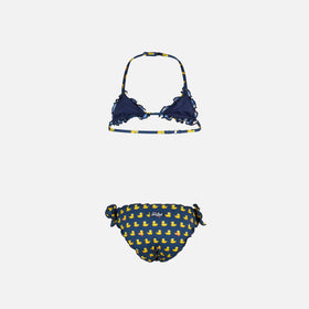 Girl triangle bikini with ducky print - MC2 Saint Barth