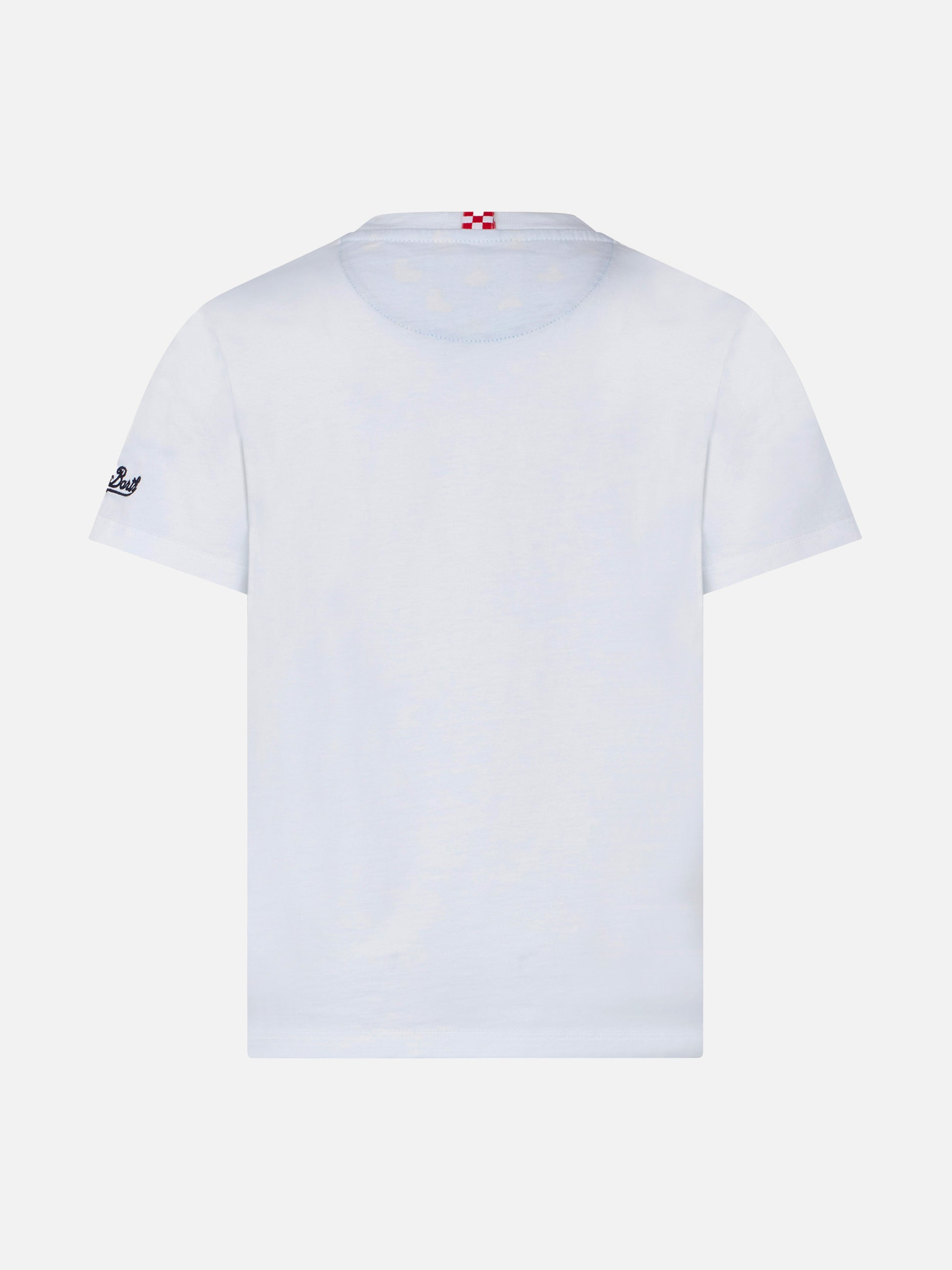 Boy cotton t-shirt with printed pocket - MC2 Saint Barth