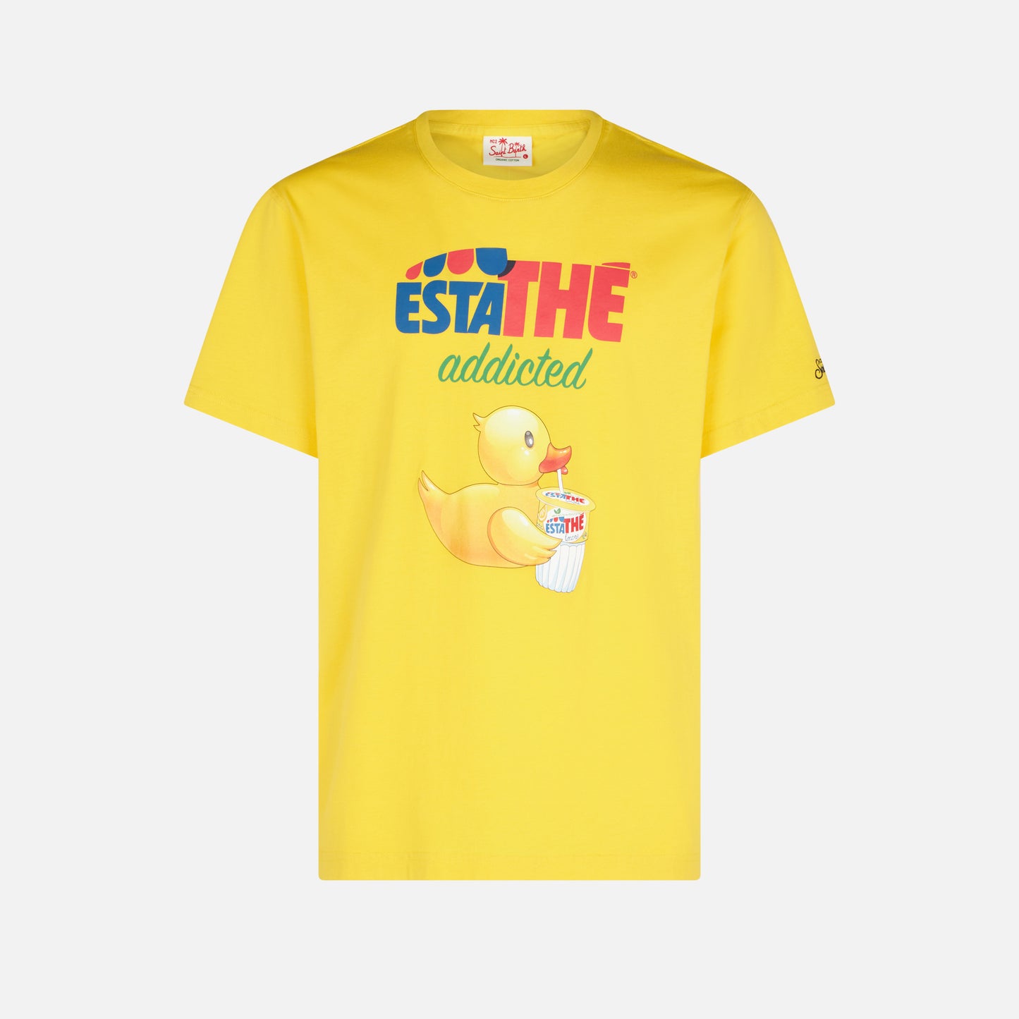 Man cotton t-shirt with Estathé ducky print | ESTATHE' SPECIAL EDITION - MC2 Saint Barth
