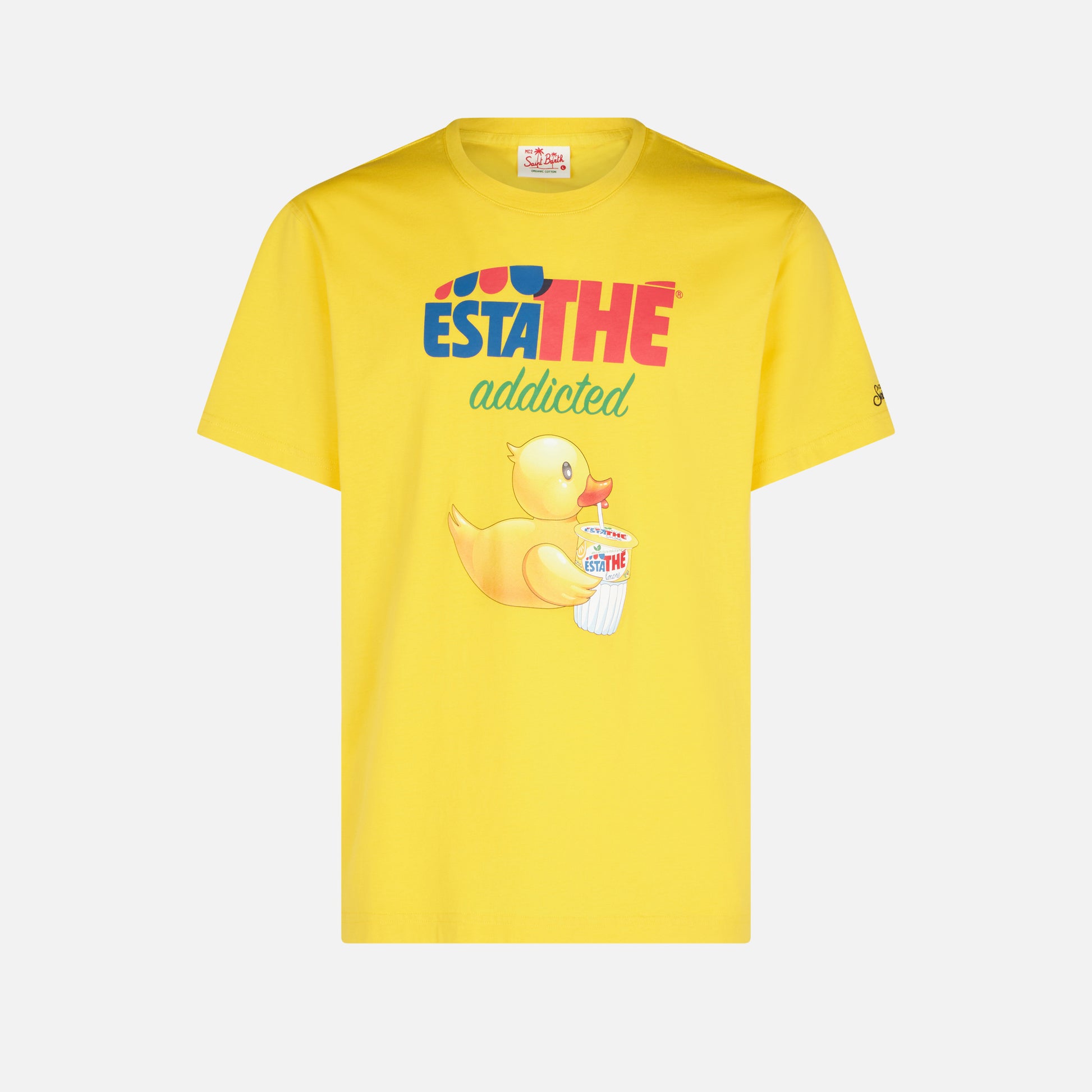 Man cotton t-shirt with Estathé ducky print | ESTATHE' SPECIAL EDITION - MC2 Saint Barth