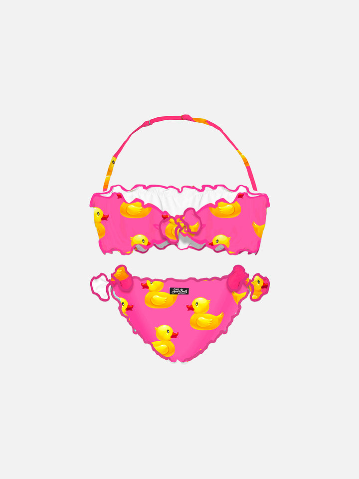 Girl bandeau bikini with ducky print - MC2 Saint Barth