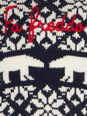 Boy crewneck sweater with norwegian pattern - MC2 Saint Barth